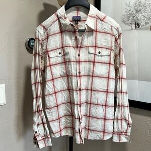 Patagonia Steersman Organic Cotton Plaid Long Sleeve Shirt Men’s M